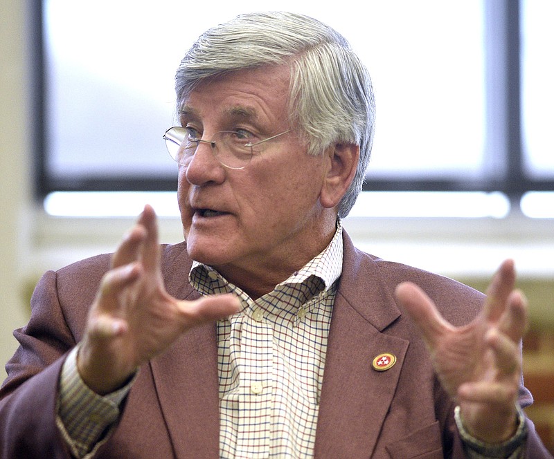 Staff photo by Robin Rudd/ Sen. Todd Gardenhire answers a question while speaking with the Times Free Press at the newspaper's offices on Nov. 15, 2019.