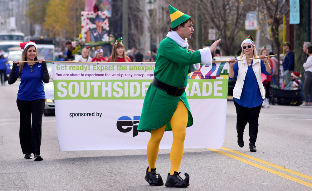 Staff Photo by Robin Rudd / The Chattanooga Elf got the parade started. The 15th annual MAINx24 EPB Southside Parade and street festival took place on December 4, 2021.