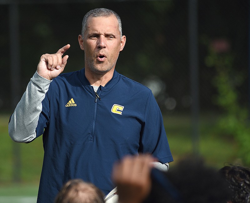 Staff file photo by Matt Hamilton / UTC coach Rusty Wright and his staff are seeking to improve at quarterback this offseason. The early signing period for college football is next week.