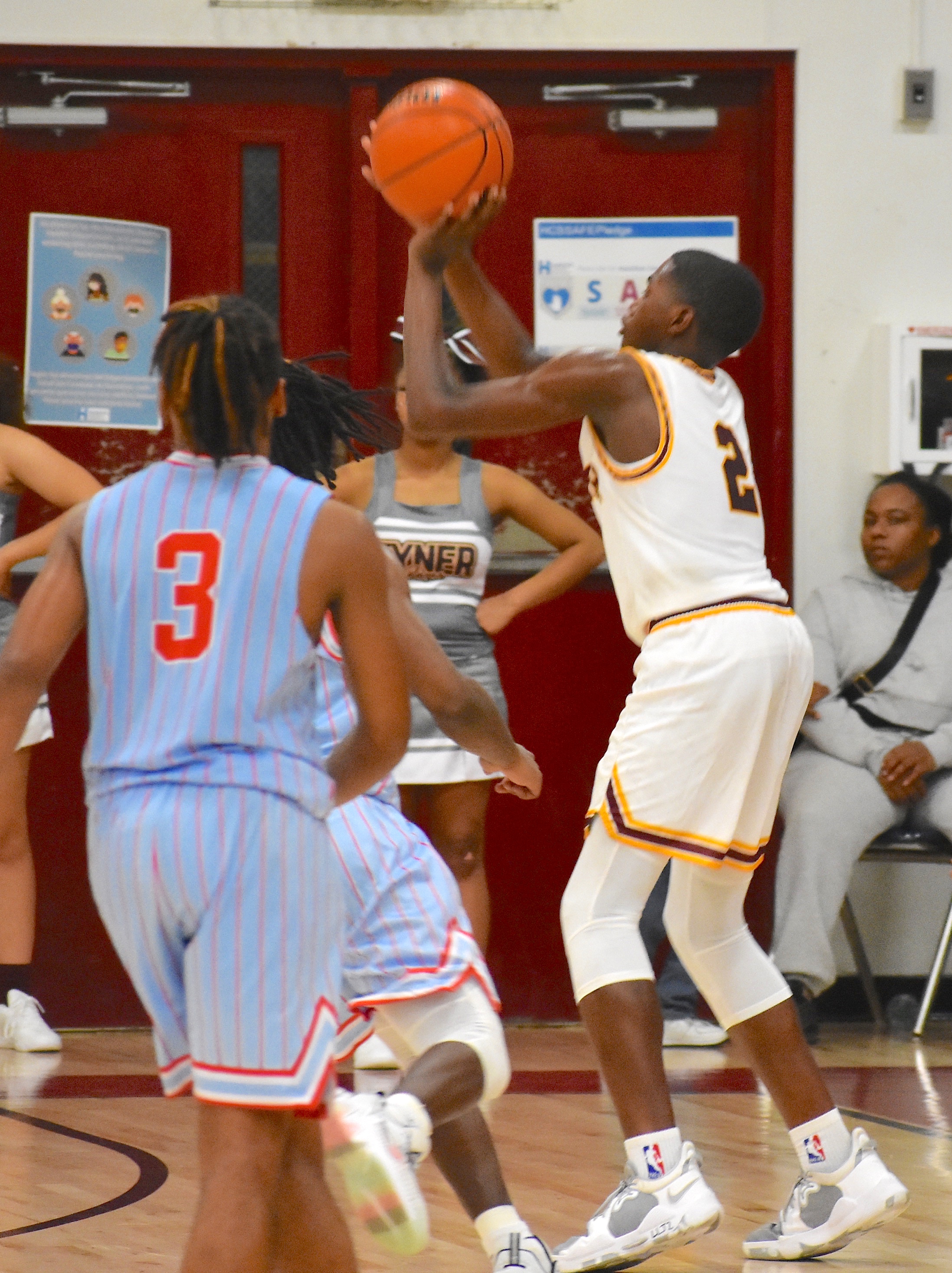 Staff photo by Patrick MacCoon / Tyner freshman Rodney Henderson hit four second half 3-pointers to help lead the Rams to victory over Brainerd on Friday night.
