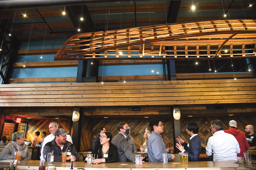 Photography by Mark Gilliland / The ChattaNewbies Networking event was held at the Flying Squirrel.