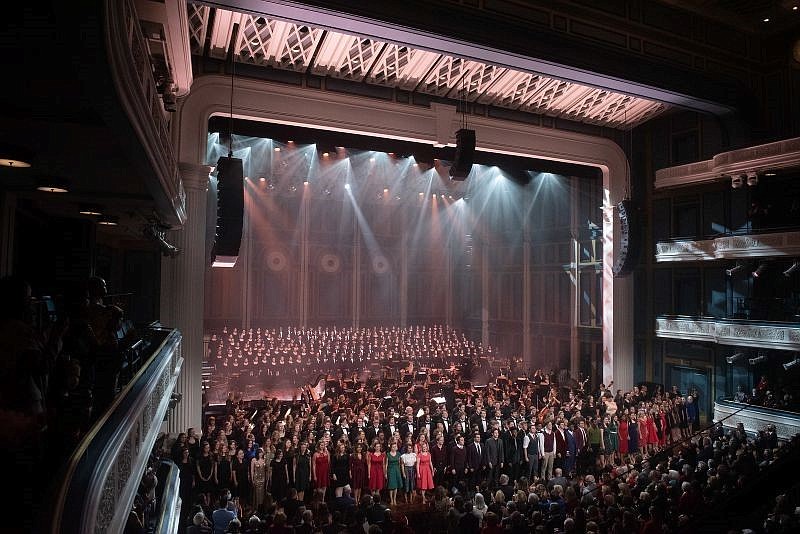 Contributed Photo by Nashville Public Television / The 2021 edition of "Christmas at Belmont" features more than 650 student musicians and School of Music faculty from Belmont University. The performance was taped live for the first time in the newly opened Fisher Center for the Performing Arts on the Nashville campus.