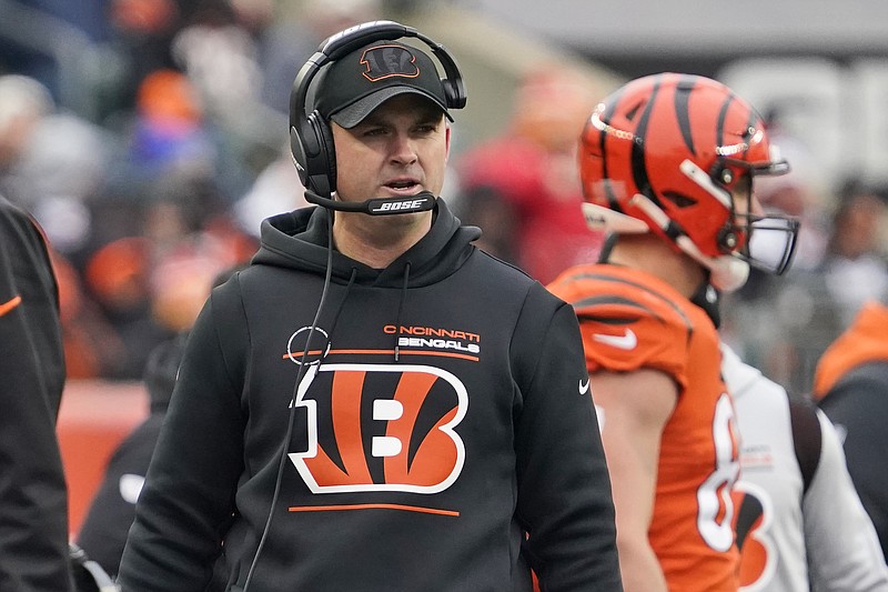 Cincinnati Bengals head coach Zac Taylor looks on during Sunday's home game against the Kansas City Chiefs.