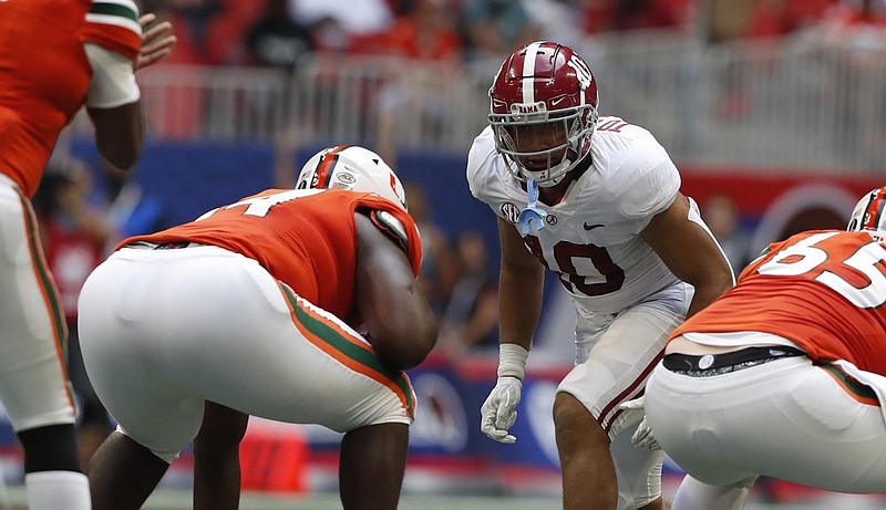 Crimson Tide photos / Alabama junior middle linebacker Henry To'o To'o, the transfer from Tennessee, heads into Monday night's national championship game leading this season's Crimson Tide with 107 tackles.