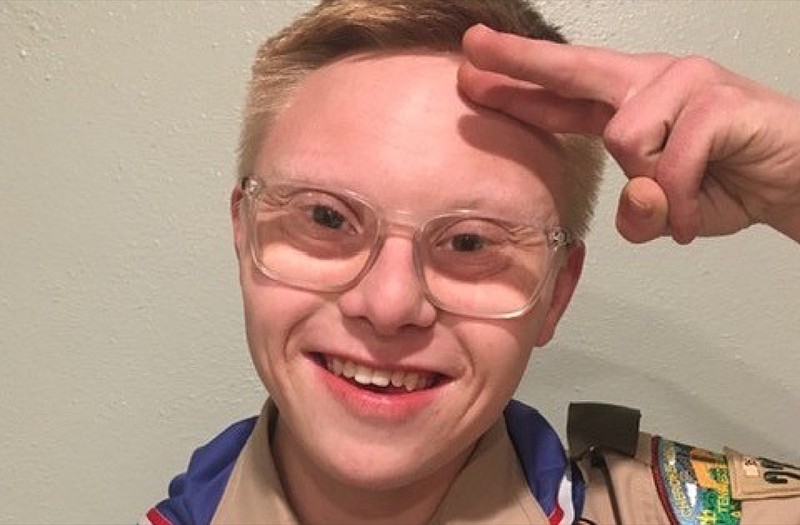 Luka Hyde, an 18-year-old Chattanooga Christian School student with Down syndrome, recently acheived the rank of Eagle Scout. Contributed photo by Deborah Hyde.


