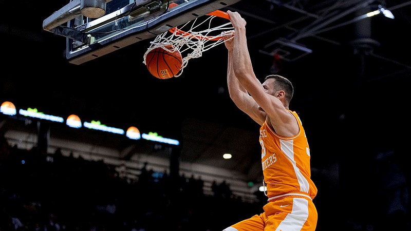 Tennessee Athletics photo / Despite 12 points and seven rebounds Saturday night from former Hamilton Heights standout Uros Plavsic, the Tennessee Volunteers dropped to 10-4 overall and 1-2 in Southeastern Conference play after Saturday night's 79-67 loss at LSU.