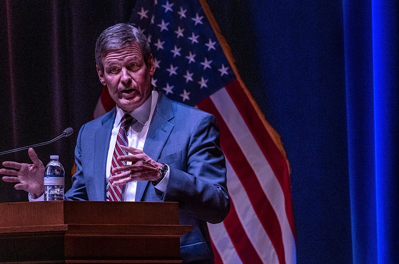 Gov. Bill Lee addresses legislators during the January 2021 special education session. / Photo by John Partipilo/Tennessee Lookout