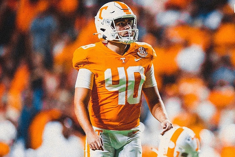Tennessee Athletics photo / Tennessee fifth-year senior kicker Chase McGrath, who scored 102 points this past season, will use the NCAA's extra year and return to Knoxville.