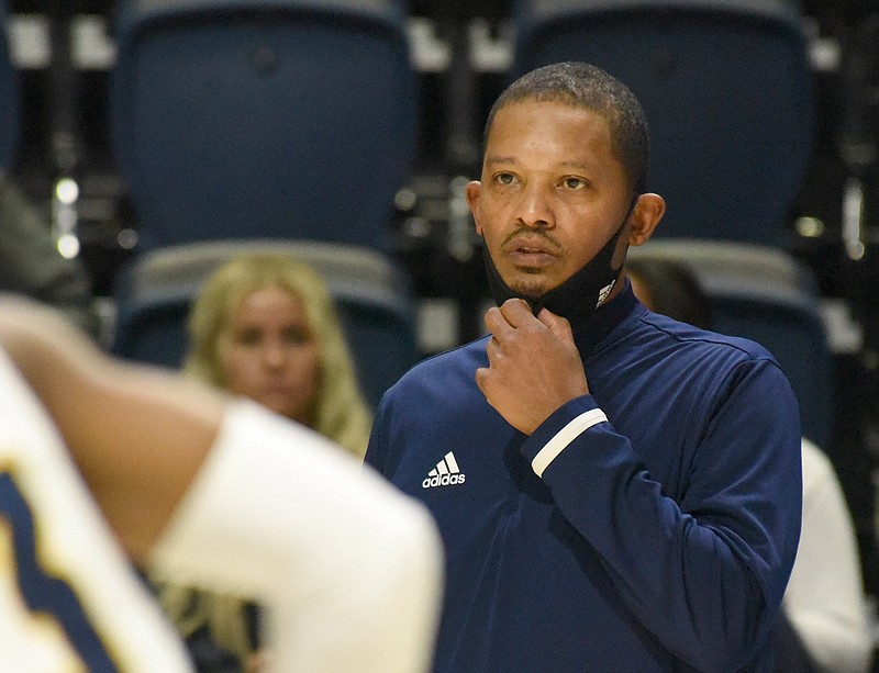 Staff file photo by Matt Hamilton / UTC men's basketball coach Lamont Paris said the Mocs put together a "surprisingly poor performance" during Wednesday's road trip to Western Carolina as the Catamounts won 70-59. UTC led 30-26 at halftime but shot 6-for-24 from the field and 2-for-11 from 3-point range in the second half.