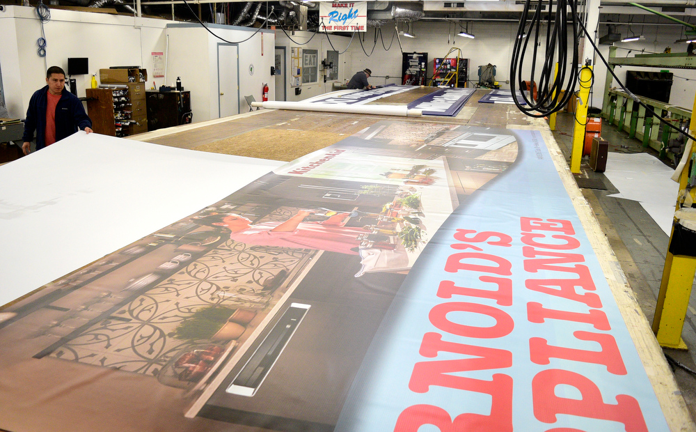 Staff Photo by Robin Rudd / Media of all sizes is printed at the shop. Vincent Printing, formed in 1940, and located in East Chattanooga, is one of the country's biggest print shops of its type. New owner. Beau Wells talked with the newspaper on January 13, 2022.
