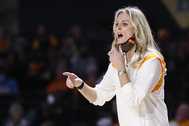 AP file photo by Wade Payne / Tennessee women's basketball coach Kellie Harper has the Lady Vols off to a 16-1 start, including 5-0 in the SEC, in her third season in charge at her alma mater.