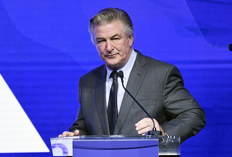 FILE - Alec Baldwin performs emcee duties at the Robert F. Kennedy Human Rights Ripple of Hope Award Gala at New York Hilton Midtown on Dec. 9, 2021, in New York. (Photo by Evan Agostini/Invision/AP, File)


