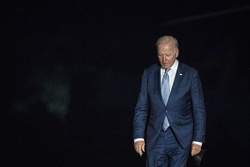 File ohoto by Al Drago of The New York Times / President Joe Biden arrives at the White House in Washington on Sept. 14, 2021.