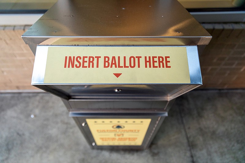 New York Times file photo — A dropoff ballot box in Atlanta on Jan. 5, 2021. In 2020, millions of Americans embraced voting early in person and voting by mail.