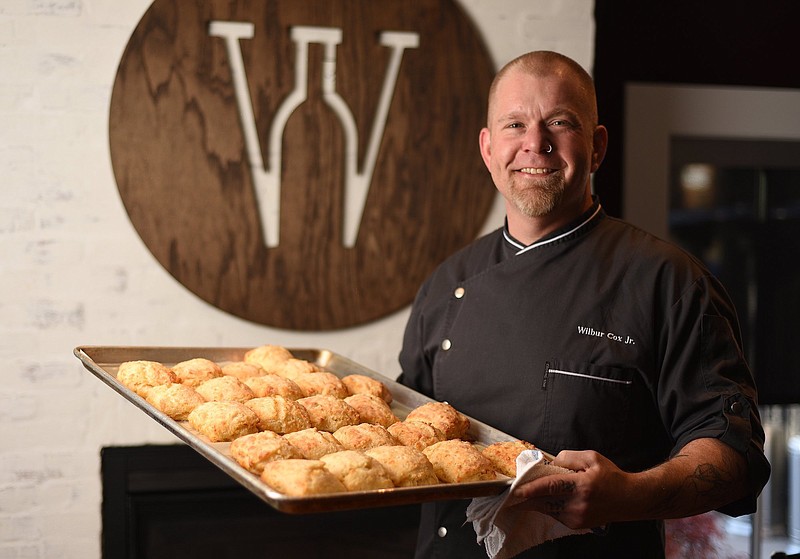 Staff Photo by Matt Hamilton / Executive chef Wilbur Cox Jr. at Wine Down Bistro & Lounge in Ooltewah.