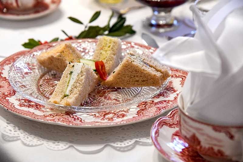 Photo by Mark Gilliland / Finger sandwiches are served during the traditional tea event.