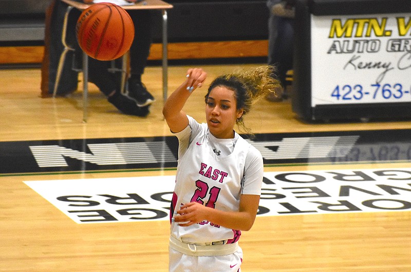 Staff photo by Patrick MacCoon / East Hamilton's McKenna Hayes led the Lady Hurricanes with 18 points in Thursday's home district victory over Signal Mountain.