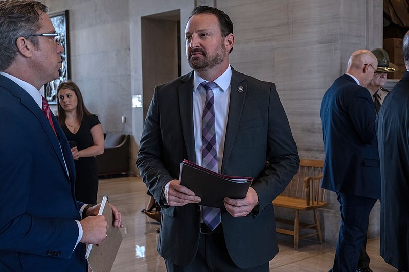 File photo by John Partipilo / Tennessee Lookout / State Rep. Brandon Ogles, R-Brentwood, days after threatening a "deep dive" into the Registry of Election Finance, says he is drafting legislation that could change the board's subpoena power.