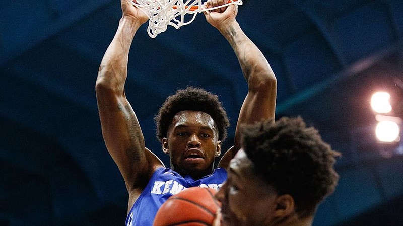 Kentucky Athletics photo / Kentucky's Keion Brooks scored 27 points in 29 minutes during Saturday night's 80-62 thrashing of Kansas in Lawrence, which clinched a victory for the Southeastern Conference in this year's Big 12/SEC Challenge.