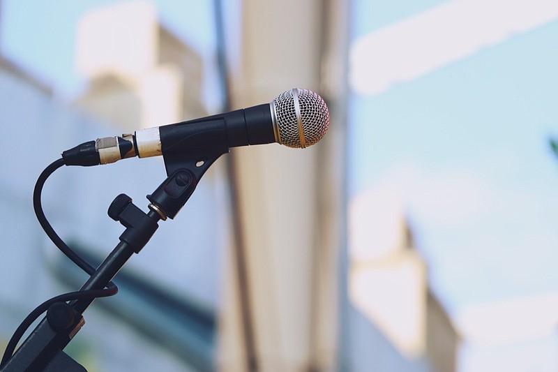 Debate microphone / Photo courtesy of Getty Images