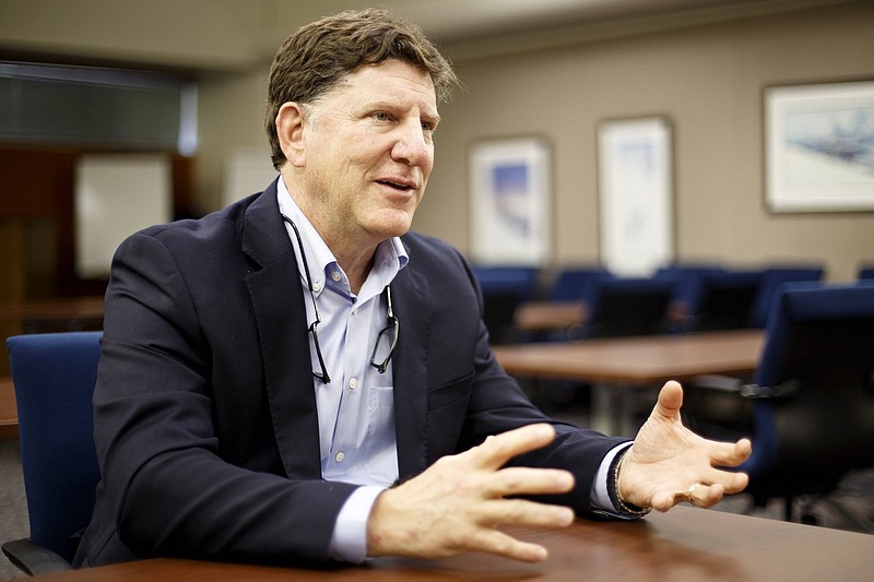 Staff Photo / Tennessee Valley Authority President Jeffrey Lyash speaks with the Times Free Press from the TVA Chattanooga Office Complex on Tuesday, April 23, 2019, in Chattanooga.