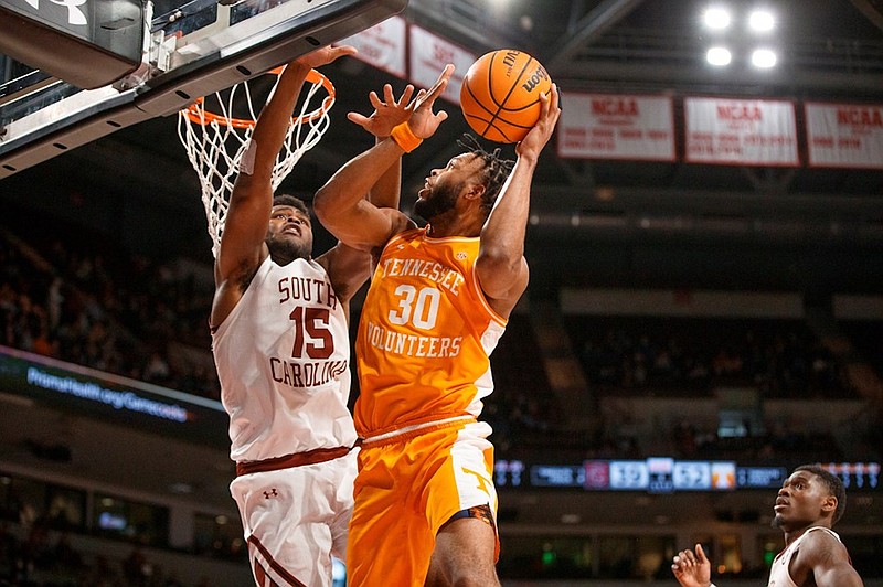 Tennessee Athletics photo / Tennessee junior guard/forward Josiah-Jordan James scored a career-high 20 points during Saturday's 81-57 drubbing of South Carolina in Columbia.