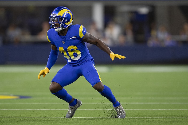 AP file photo by Kyusun Gong / Los Angeles Rams defensive back Kareem Orr, a former Chattanooga prep football star for Notre Dame who later played at UTC, has helped the team prepare for the Super Bowl as a practice squad member.