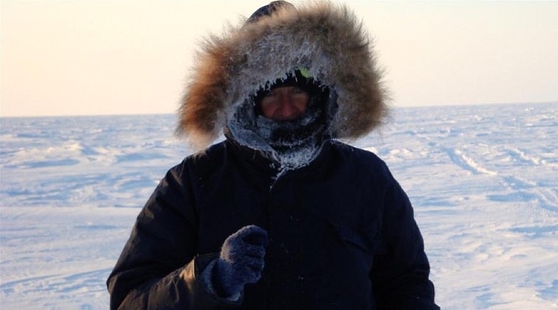 Thomas Kline, a former vice president of Pfizer Inc., shown on a visit to the Arctic Circle in Iceland. Contributed photo by Thomas Kline.
