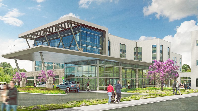 CONTRIBUTED PHOTO BY CHI MEMORIAL / An artist's rendering shows the new $130 million hospital planned for Ringgold in Catoosa County. It's planned to be a "smart hospital," and county officials are encouraging residents to get involved in fundraising efforts underway for its construction.