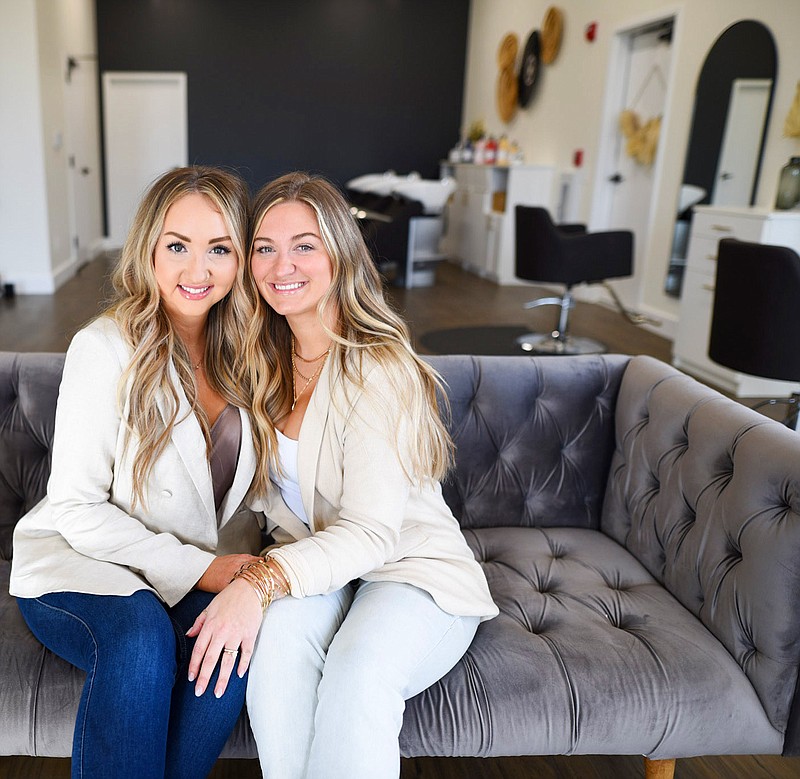 Contributed photo / Erica Alvey, right, and Emalee Killian have opened the Label E Salon at Cambridge Square in Ooltewah.