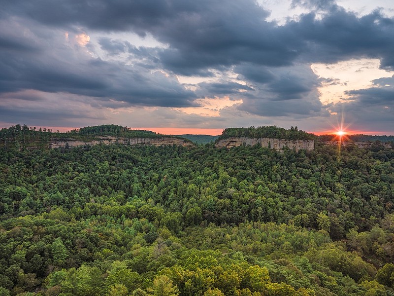 Photo contributed by kentuckytourism.com / Sunset over Red River Gorge.
