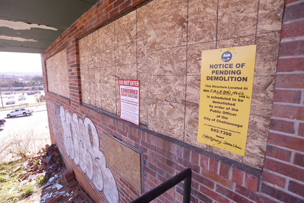 Staff Photo by Matt Hamilton / Lamar's Restaurant, while badly damaged, has been boarded up on Wednesday, March 2, 2022.
