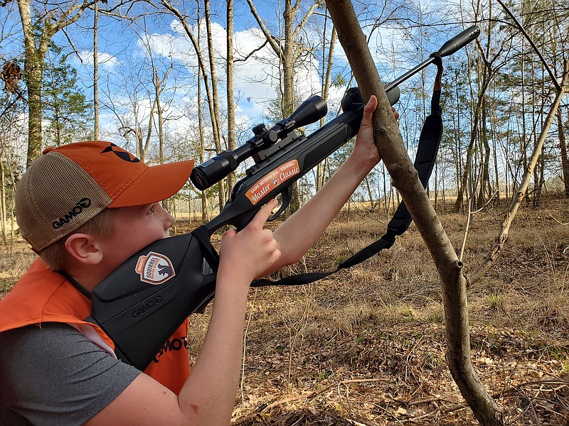 Photo contributed by Larry Case / Young 4-4 shooters and other participants at the Squirrel Master Classic in Alabama used Gamo air rifles to go after the tree-climbing rodents during two days of fun and competition.