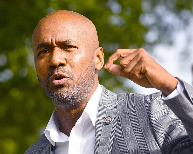 Staff photo by Robin Rudd/ City of Chattanooga Councilman Anthony Byrd speaks in September 2019 regarding the effect of Nippon Paint USA investing $61 million in a plant to be built at the former Harriet Tubman site in East Chattanooga.