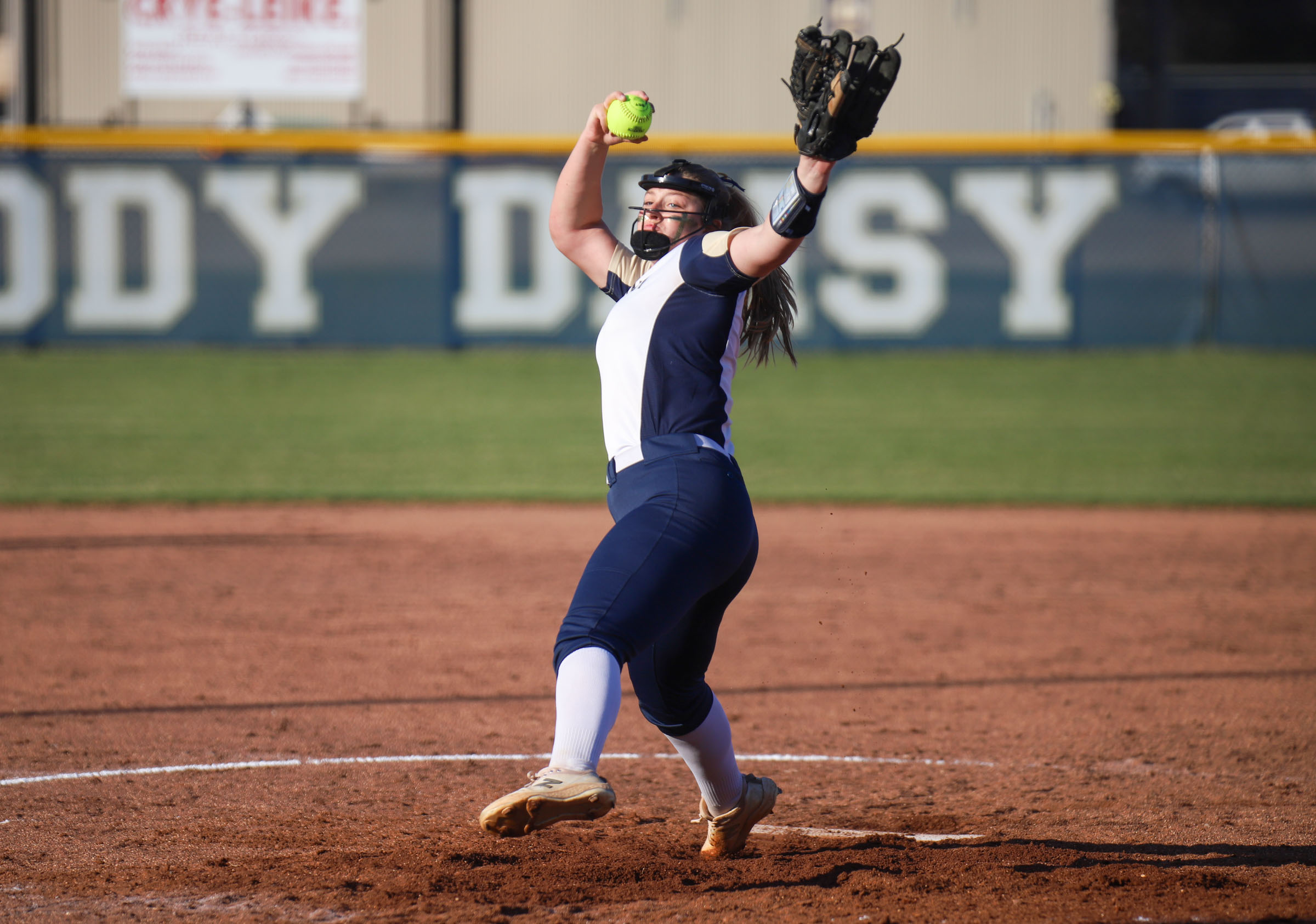 Staff photo by Olivia Ross / Soddy Daisy's Regan Rowan (4) throws a pitch. The Soddy Daisy Trojans took on the Silverdale Academy Seahawks on March 14, 2022 at home.