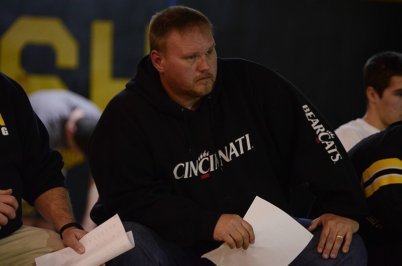 Staff file photo / Garrick Hall has stepped down after 17 seasons as head coach of Hixson's varsity wrestling program.