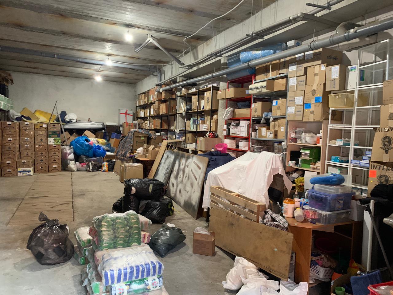 Courtesy Photo by International Ukrainian Crisis Fund / A storehouse for the International Ukrainian Crisis Fund contains contributions.