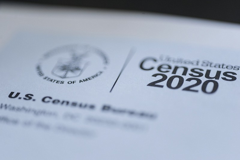 FILE - A form for the U.S. Census 2020 is photographed on March 18, 2020. 