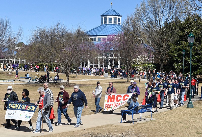 Staff Photo by Robin Rudd/ Cempa Community Care last held an in-person Strides of March memorial walk for victims of HIV/AIDS in March 2019. After two years of virtual fundraising, the event returns Saturday to Renaissance Park.