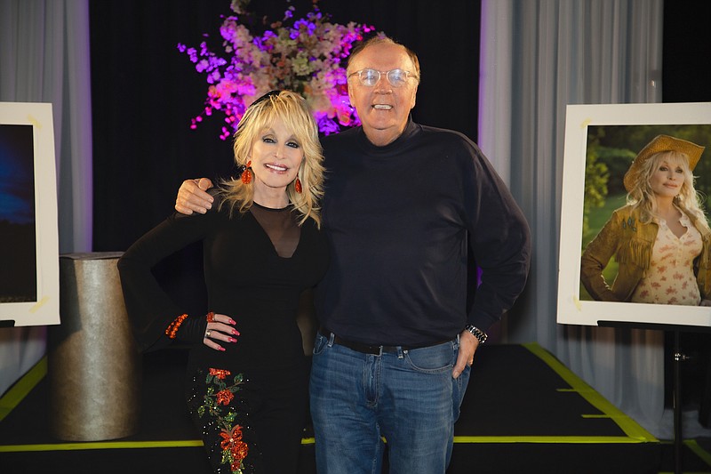 Photo Contributed by Chapter16.org / Dolly Parton, left, and James Patterson