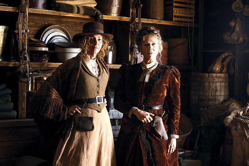 Photo by Emerson Miller / Paramount+ / Faith Hill, left, as Margaret Dutton, and Rita Wilson as Carolyn in the original series, "1883."