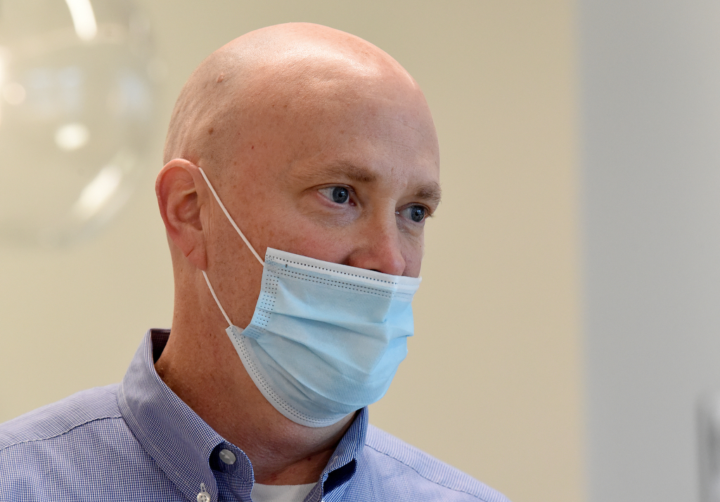 Staff Photo by Matt Hamilton / Dr. Eric Turner talks during an interview at the Peeples Cancer Institute on Thursday, January 20, 2022 in Dalton, Ga.