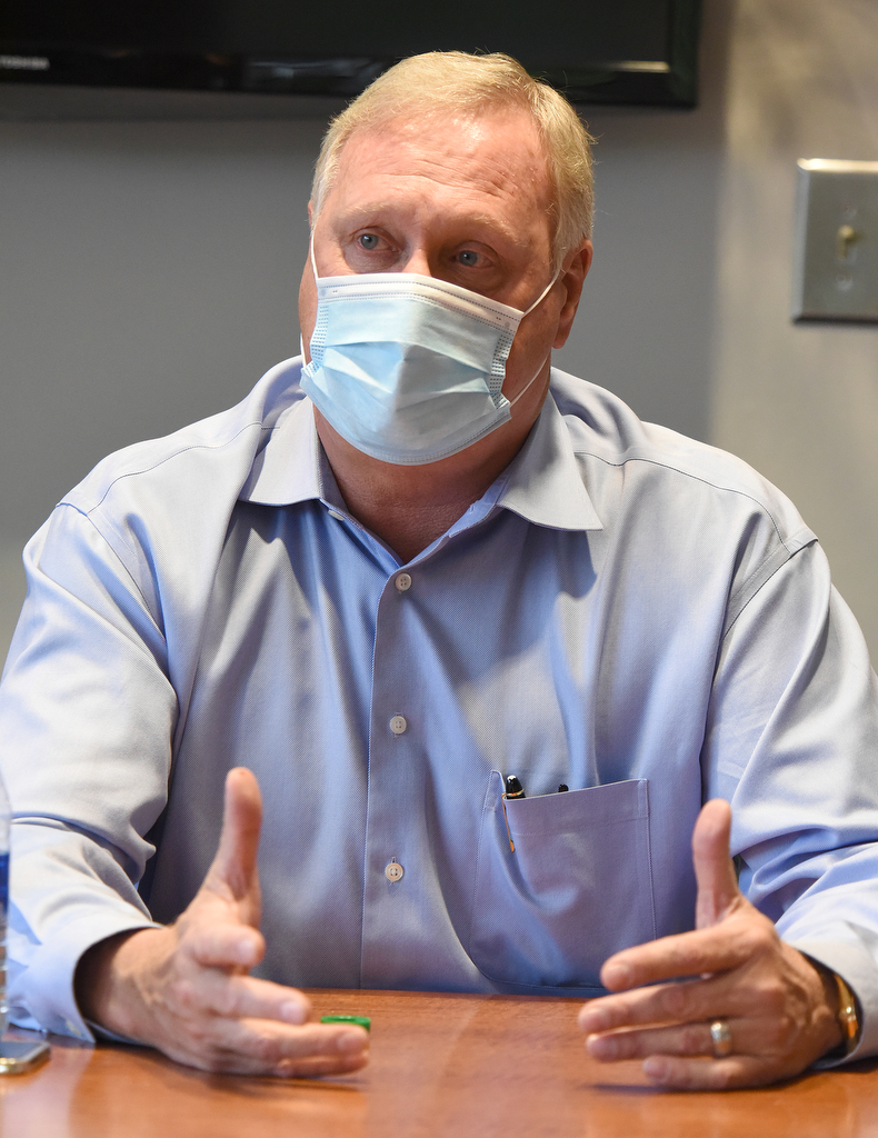 Staff Photo by Matt Hamilton / Jeff Myers talks during an interview at the Hamilton Medical Center on Thursday, January 20, 2022 in Dalton, Ga.