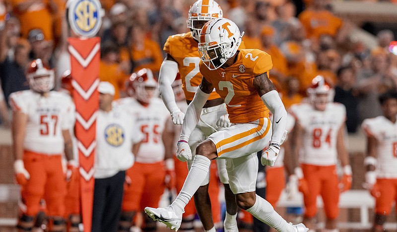 Tennessee Athletics photo by Andrew Freguson / Cornerback Alontae Taylor will be among the nine former Tennessee football players going through pro day drills Wednesday afternoon in Knoxville.