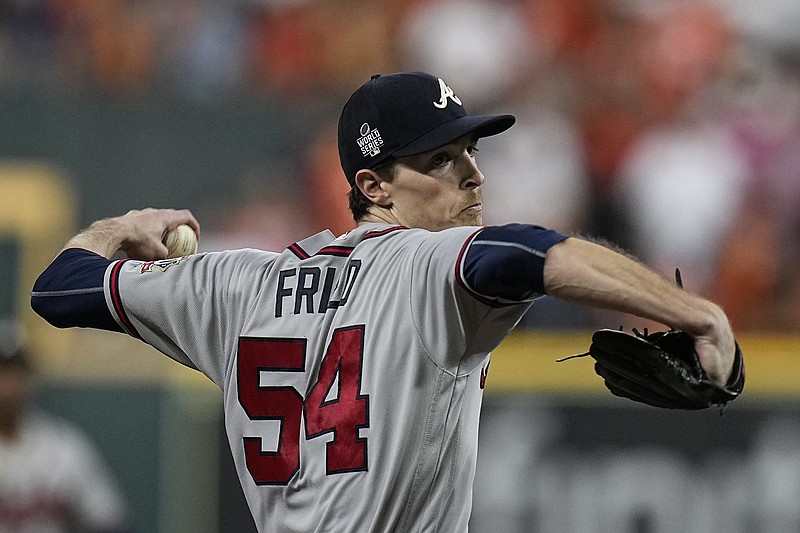 AP photo by Eric Gay / Atlanta Braves starter Max Fried pitches in Game 6 of the World Series against the host Houston Astros on Nov. 2.