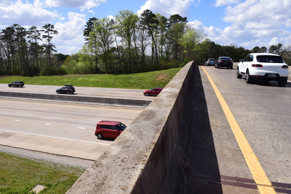 Staff Photo by Robin Rudd / Cars, at left, cross over Interstate 75 to merge with southbound Interstate 75. The interchange on Interstate 75 at Hamilton Place Mall is part of the Tennessee Department of Transportation's three-year plan for 2022-25 and work should begin in 2023. The Hamilton County project was among six critical transportation projects in Tennessee.