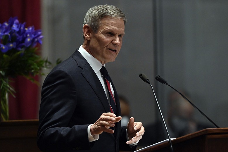 AP Photo by Mark Zaleski / Tennessee Gov. Bill Lee delivers his State of the State address in the House Chamber, Monday, Jan. 31, 2022, in Nashville, Tenn.