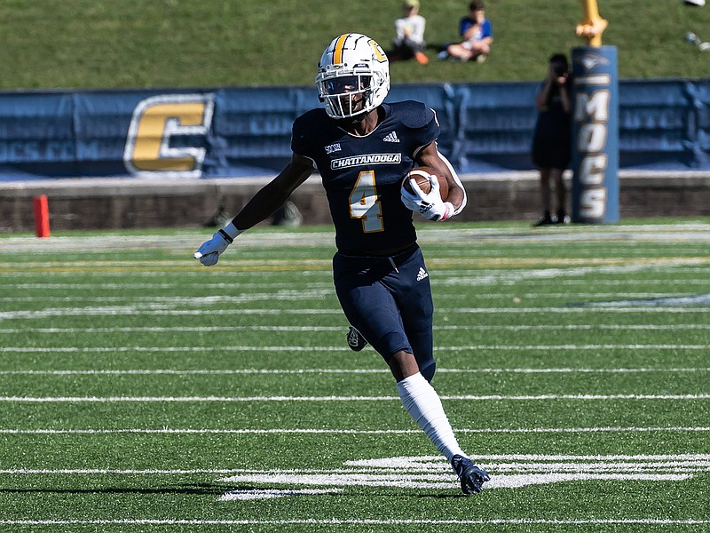 UTC photo by Charles Mays / UTC receiver Javon Burke, who was a prep standout at Bradley Central, hopes to help the Mocs have more of a downfield threat to their passing game this fall.