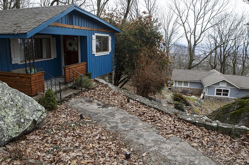 Staff photo / Shown on the left is Blue Ivy, an accessory dwelling unit that goes with the Chattanooga home shown on the right.
