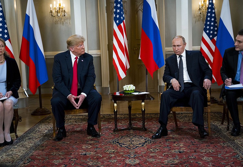 Photo by Doug Mills of The New York Times / President Donald Trump and President Vladimir Putin of Russia are photographed in Helsinki, Finland on July 16, 2018.
